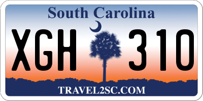 SC license plate XGH310