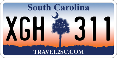 SC license plate XGH311