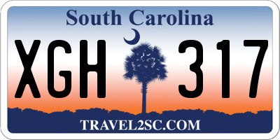 SC license plate XGH317