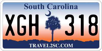 SC license plate XGH318