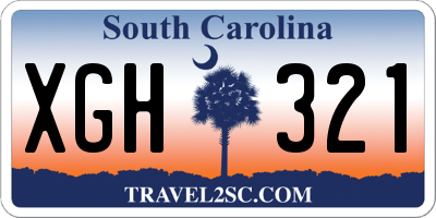 SC license plate XGH321