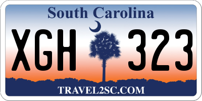 SC license plate XGH323
