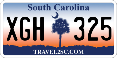 SC license plate XGH325