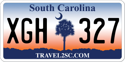 SC license plate XGH327