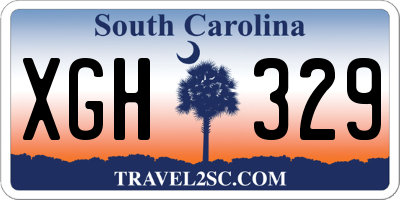 SC license plate XGH329