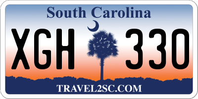 SC license plate XGH330