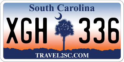 SC license plate XGH336