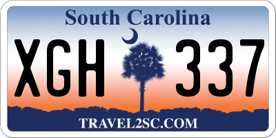 SC license plate XGH337