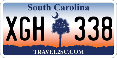 SC license plate XGH338