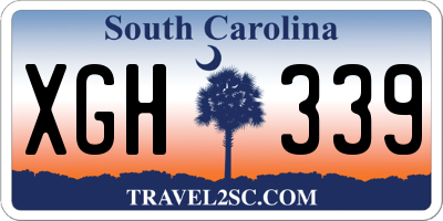 SC license plate XGH339