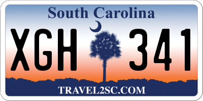 SC license plate XGH341