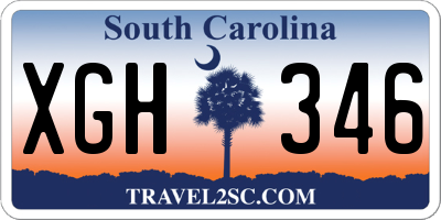 SC license plate XGH346
