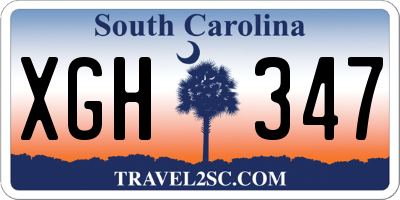 SC license plate XGH347