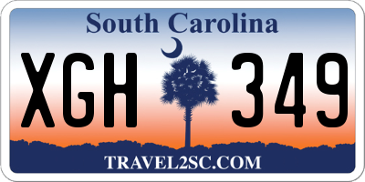 SC license plate XGH349