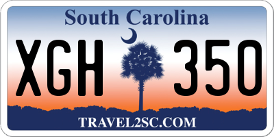 SC license plate XGH350