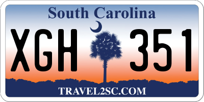 SC license plate XGH351