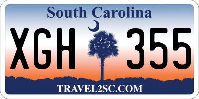 SC license plate XGH355