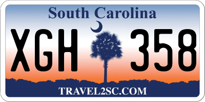 SC license plate XGH358
