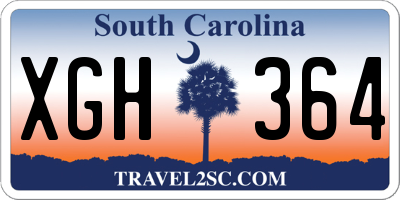 SC license plate XGH364