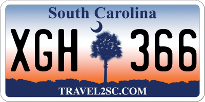 SC license plate XGH366