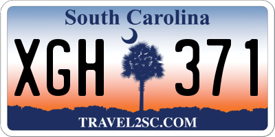SC license plate XGH371