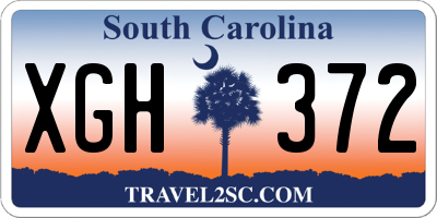SC license plate XGH372