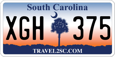 SC license plate XGH375