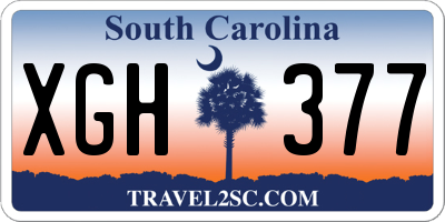 SC license plate XGH377