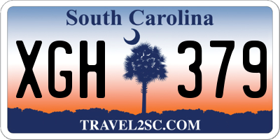 SC license plate XGH379