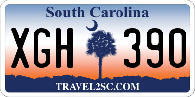 SC license plate XGH390
