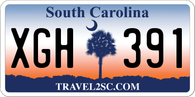 SC license plate XGH391