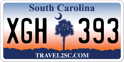 SC license plate XGH393