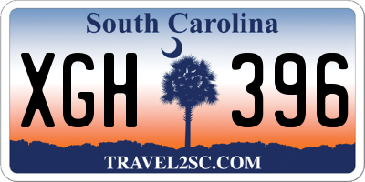 SC license plate XGH396