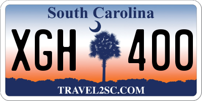 SC license plate XGH400