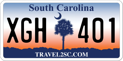 SC license plate XGH401