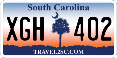 SC license plate XGH402