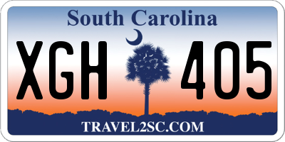 SC license plate XGH405