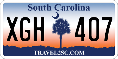 SC license plate XGH407