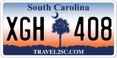 SC license plate XGH408