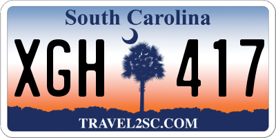 SC license plate XGH417