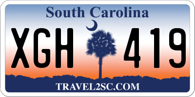 SC license plate XGH419