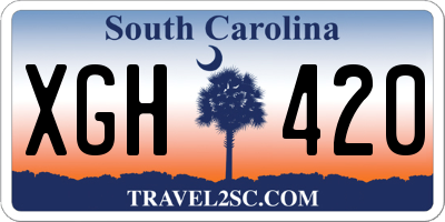 SC license plate XGH420