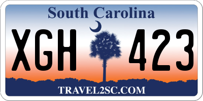SC license plate XGH423