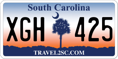 SC license plate XGH425