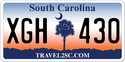 SC license plate XGH430