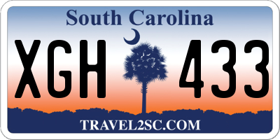 SC license plate XGH433