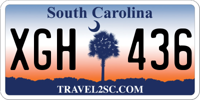 SC license plate XGH436