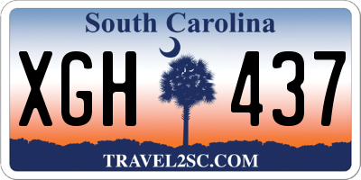 SC license plate XGH437
