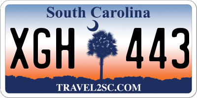 SC license plate XGH443