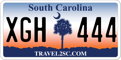 SC license plate XGH444